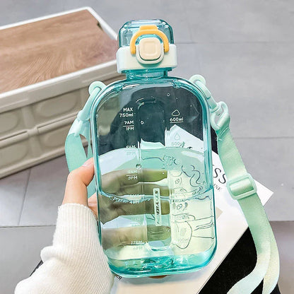 750ml Eco-Friendly Water Bottle in Light Green Color, Featuring a Durable, Leak-Proof, and Temperature-Resistant Design