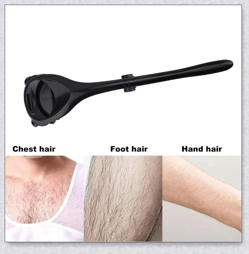 Two-Headed Blade Back Hair Shaver - Premium Grooming Tool for Effortless Back Hair Removal