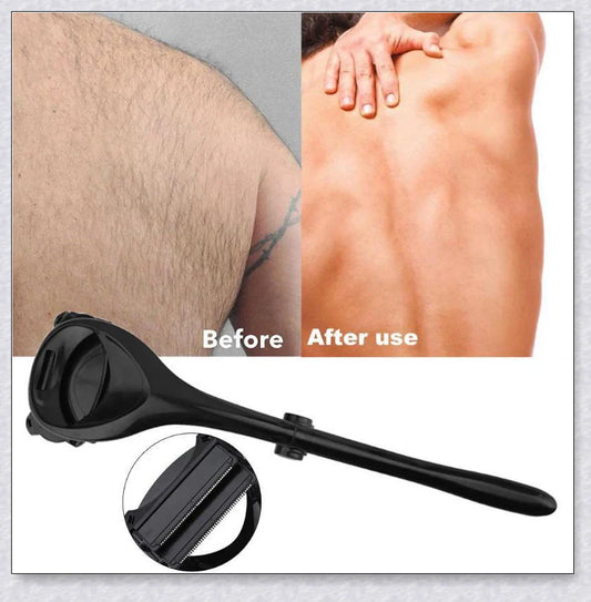Two-Headed Blade Back Hair Shaver - Premium Grooming Tool for Effortless Back Hair Removal