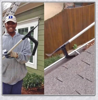 Ingenious Gutter Cleaning Tool with extendable pole for easy and efficient gutter cleaning