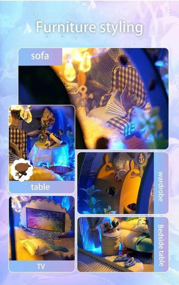 Hhomeenjoy 3D Under The Sea Ocean & Fish Room Tent Doll House For Children