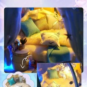 3D Under The Sea Ocean & Fish Room Tent Doll House for Children - Detailed Underwater Miniature Playset