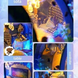 3D Under The Sea Ocean & Fish Room Tent Doll House for Children - Detailed Underwater Miniature Playset