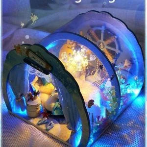 3D Under The Sea Ocean & Fish Room Tent Doll House for Children - Detailed Underwater Miniature Playset
