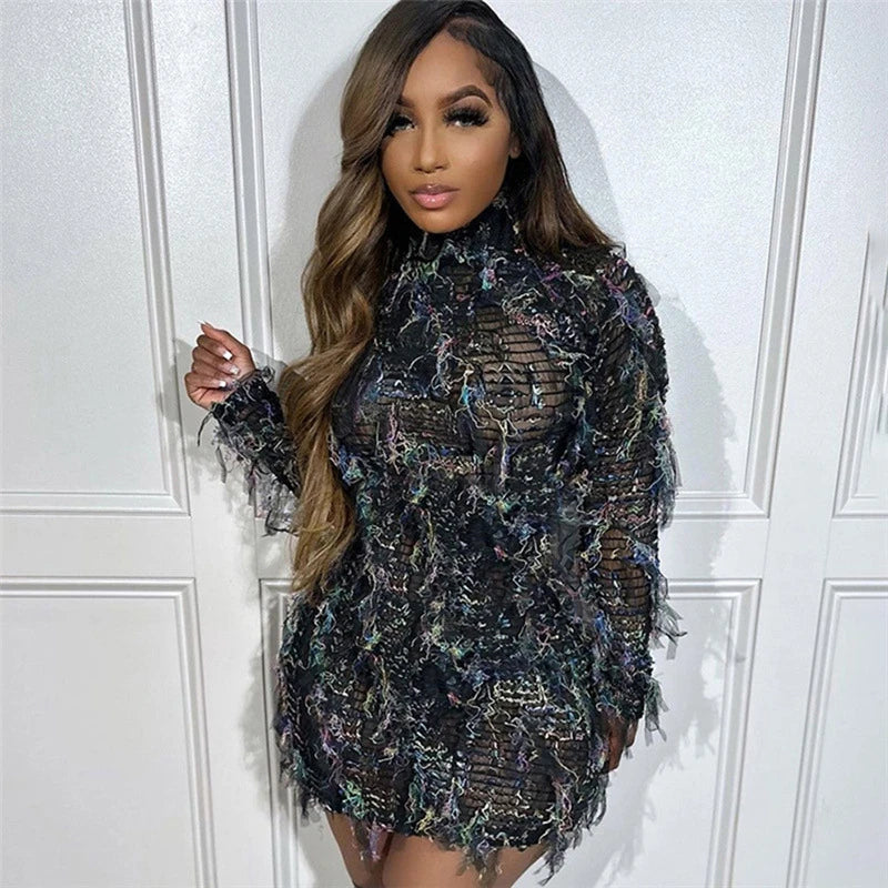 A high-waist slimming dress in various colors with stitching details, designed to flatter the figure and add personality to your style.