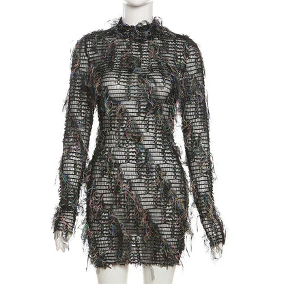 A high-waist slimming dress in various colors with stitching details, designed to flatter the figure and add personality to your style.