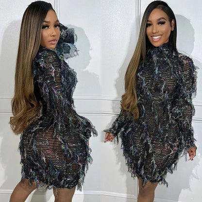 A high-waist slimming dress in various colors with stitching details, designed to flatter the figure and add personality to your style.