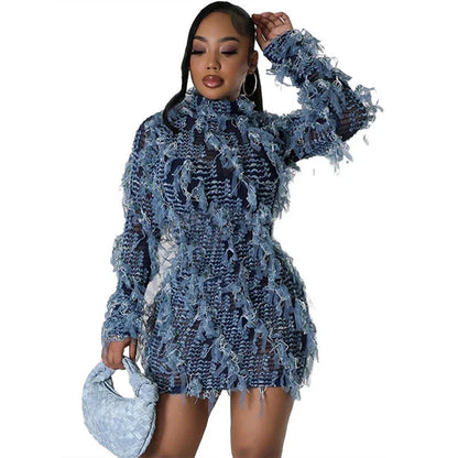 A high-waist slimming dress in various colors with stitching details, designed to flatter the figure and add personality to your style.