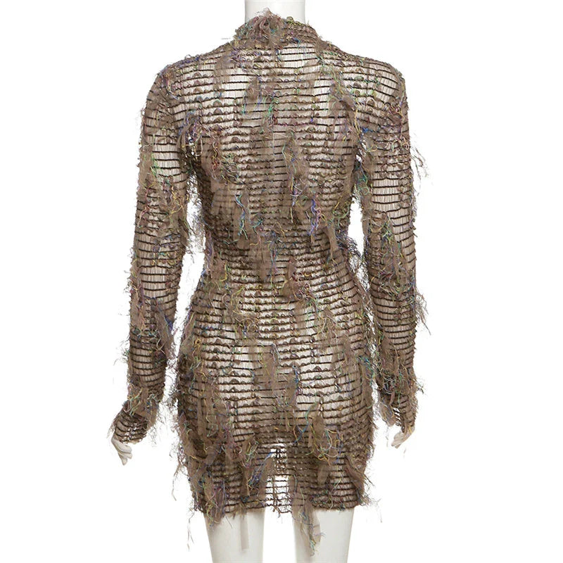 A high-waist slimming dress in various colors with stitching details, designed to flatter the figure and add personality to your style.