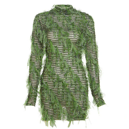 A high-waist slimming dress in various colors with stitching details, designed to flatter the figure and add personality to your style.