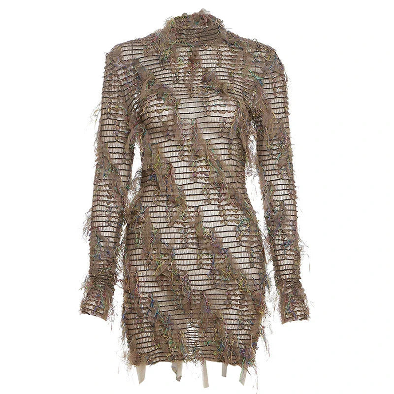 A high-waist slimming dress in various colors with stitching details, designed to flatter the figure and add personality to your style.