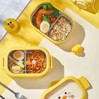 1000ML Stainless Steel Bento Lunch Box with two compartments for healthy, mess-free meals
