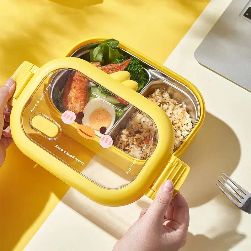 1000ML Stainless Steel Bento Lunch Box with two compartments for healthy, mess-free meals