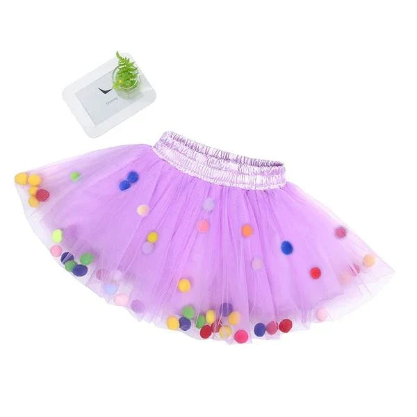 A fluffy princess skirt in a variety of vibrant colors, perfect for little girls to feel like royalty.