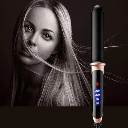 Professional Ceramic Hair Straightener with adjustable temperature control, floating plate design, and tourmaline ceramic coating for smooth, frizz-free styling