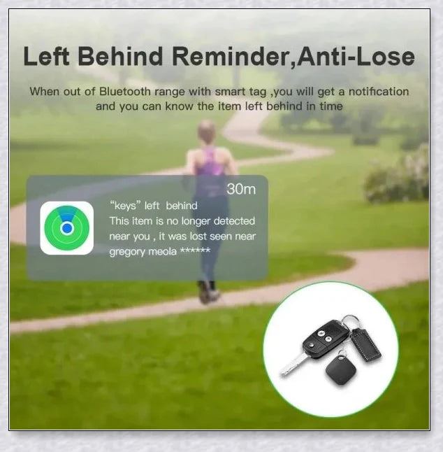 Smart Bluetooth GPS Tracker & Air Tag - Compact, Durable Device for Locating Misplaced Items