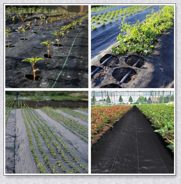 Weed Block 4Ft X 250Ft Landscape Fabric Ground Cover made of durable, UV-resistant polypropylene material to effectively block sunlight and suppress weed growth