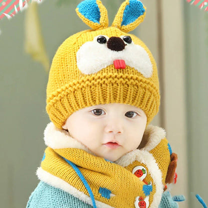 A cozy, premium baby woolen hat in a charming cartoon design, perfect for keeping your little one warm and stylish.
