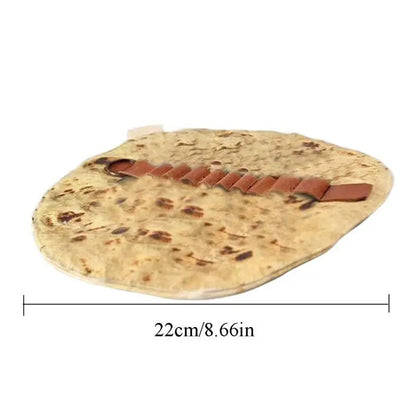 A unique, burrito-shaped pencil case made from high-quality fabric with a soft, comfortable grip
