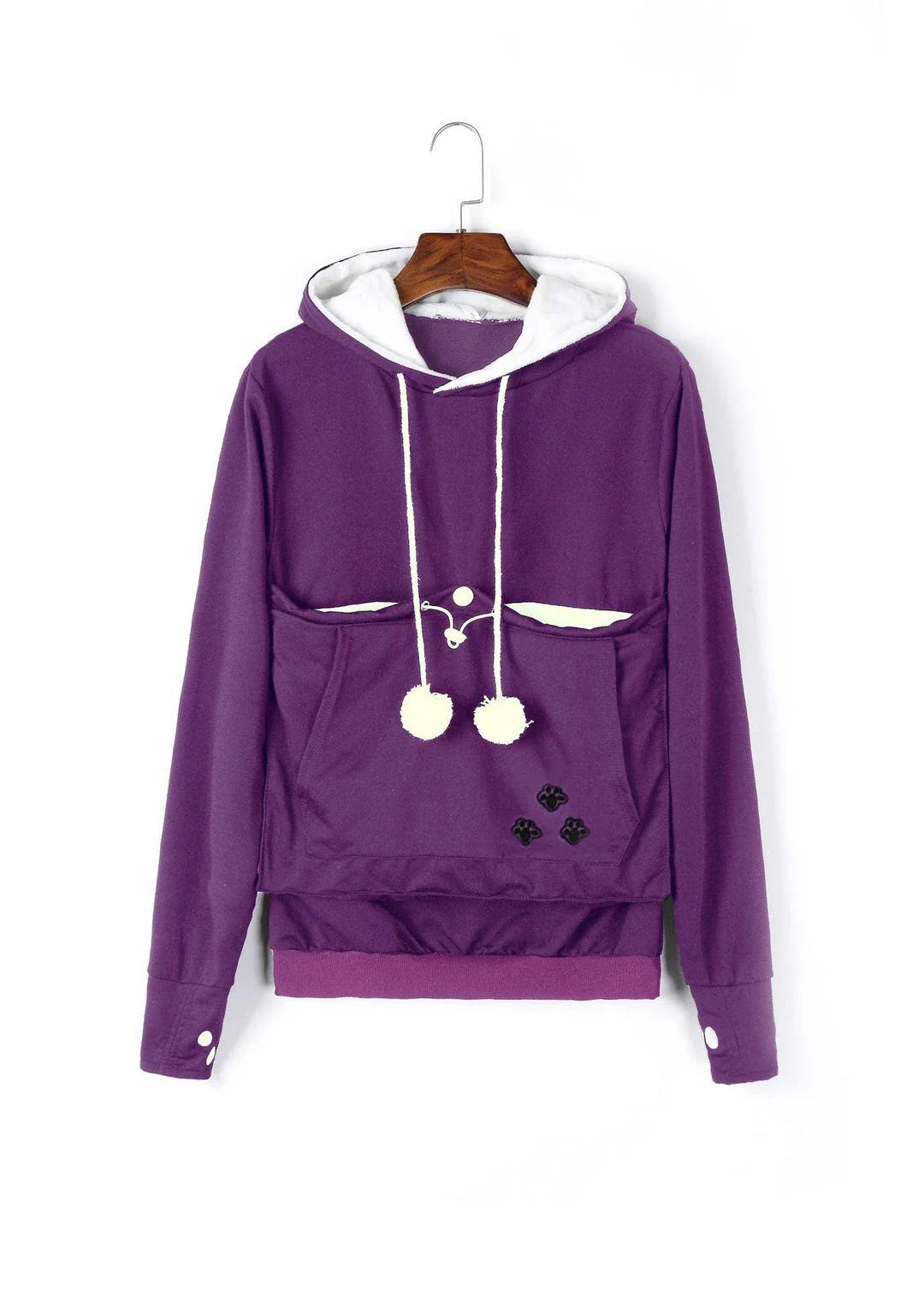Cozy and stylish women's hoodies with a pet pocket for carrying your cat or keeping your hands warm during the winter.