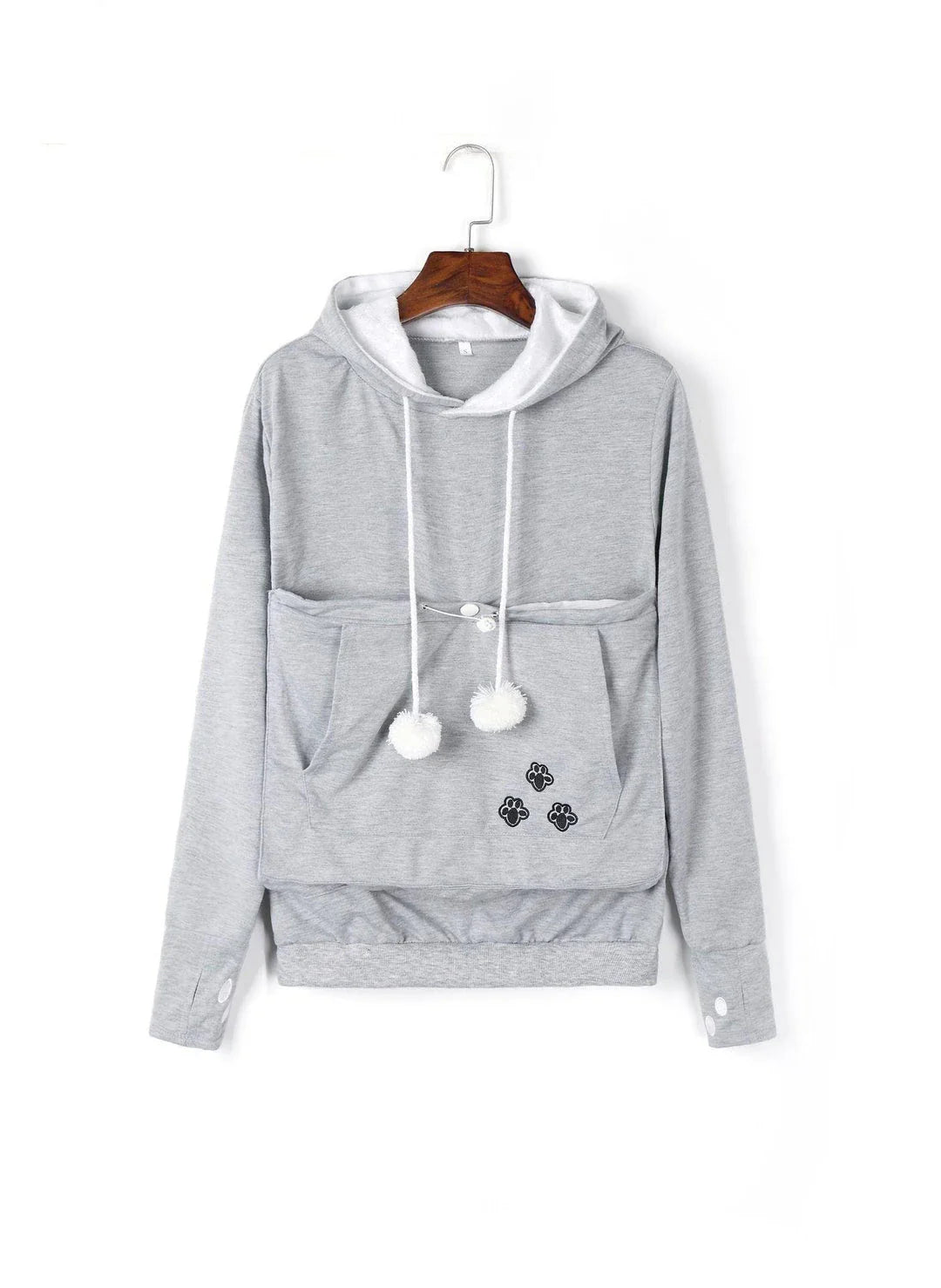 Cozy and stylish women's hoodies with a pet pocket for carrying your cat or keeping your hands warm during the winter.