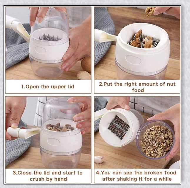Manual Hand Nut Chopper - Peanut Grinder for Kitchen, a compact and efficient tool for quickly chopping various nuts