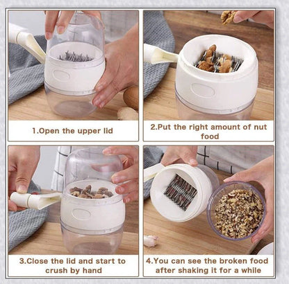 Manual Hand Nut Chopper - Peanut Grinder for Kitchen, a compact and efficient tool for quickly chopping various nuts