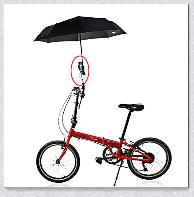 Adjustable Any Angle Umbrella Holder for Bike, Wheelchair, Stroller, and Chair - Keeps Hands Free in Any Weather