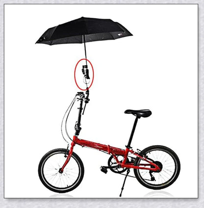 Adjustable Any Angle Umbrella Holder for Bike, Wheelchair, Stroller, and Chair - Keeps Hands Free in Any Weather