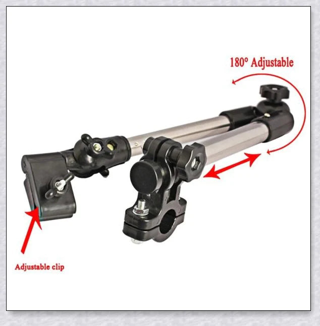 Adjustable Any Angle Umbrella Holder for Bike, Wheelchair, Stroller, and Chair - Keeps Hands Free in Any Weather