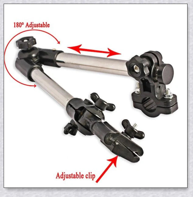 Adjustable Any Angle Umbrella Holder for Bike, Wheelchair, Stroller, and Chair - Keeps Hands Free in Any Weather