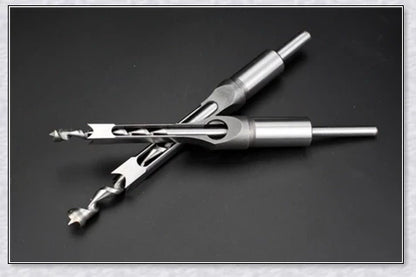 Premium high-speed steel square hole mortiser drill bit for precision woodworking, construction, and renovation tasks