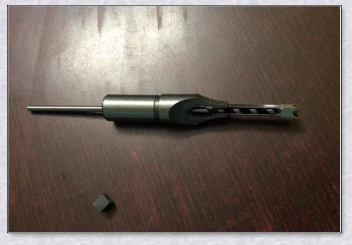 Premium high-speed steel square hole mortiser drill bit for precision woodworking, construction, and renovation tasks