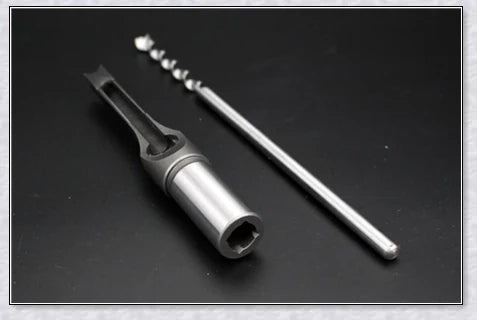 Premium high-speed steel square hole mortiser drill bit for precision woodworking, construction, and renovation tasks