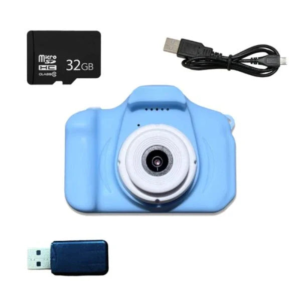 Digital Retro Camera and Recorder with 2-inch screen, 1080p video, and multicolor retro design