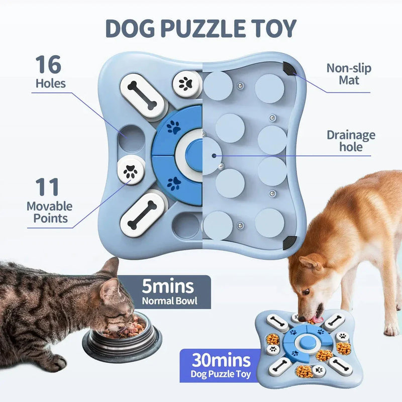 Hhomeenjoy  Interactive Squeaky Dog Puzzle Toy: Treat Dispensing Sound Enrichment Game