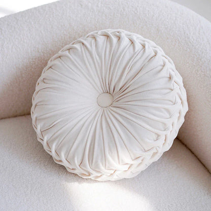 A cream-colored, plush cushion with a cute girl design, perfect for use as a headboard, pillow, or accent piece in a modern, stylish bedroom or living room.