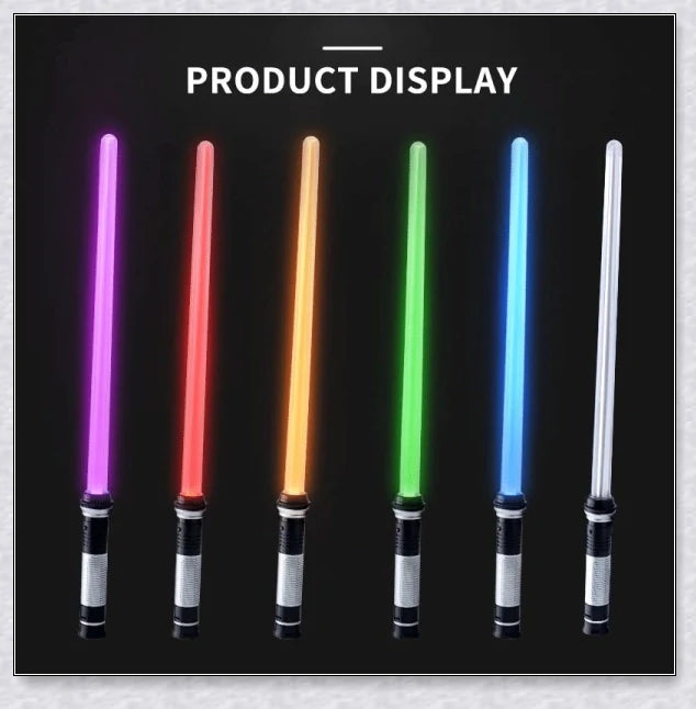 Lightsaber Toys for Children - Premium 2-in-1 LED Light-Up Swords with Realistic Battle Sound Effects