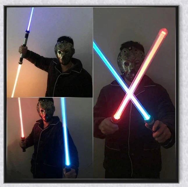 Lightsaber Toys for Children - Premium 2-in-1 LED Light-Up Swords with Realistic Battle Sound Effects