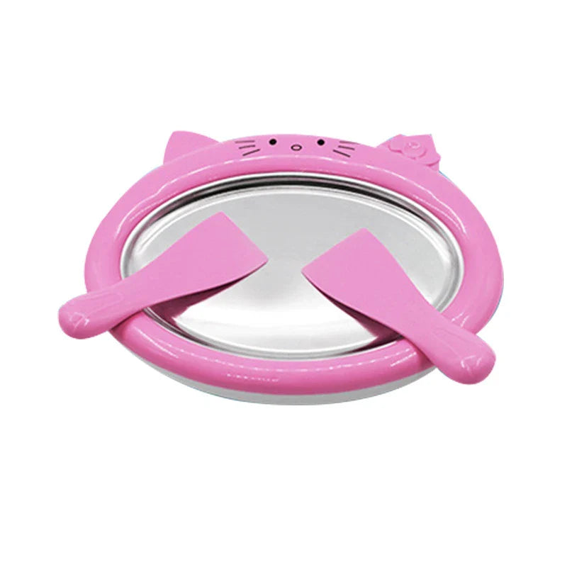 Plug-In Fried Ice Tray - DIY Fried Ice Cream Maker with Pink Color