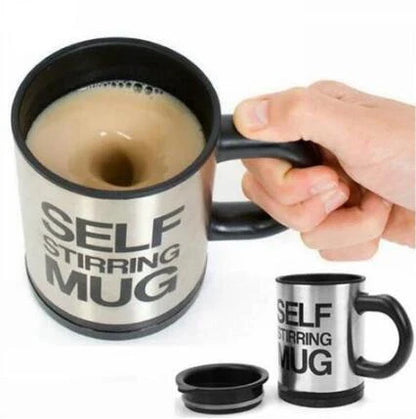 Automatic Lazy Self Stirring Magnetic Mug made of 304 stainless steel for convenient coffee and milk mixing