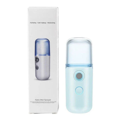 Nano Anti-Aging and Hydrating Facial Sprayer - Compact, Rechargeable Skin Care Device with Sanitizing Capabilities