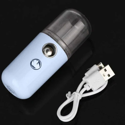 Nano Anti-Aging and Hydrating Facial Sprayer - Compact, Rechargeable Skin Care Device with Sanitizing Capabilities