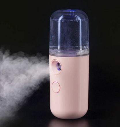 Nano Anti-Aging and Hydrating Facial Sprayer - Compact, Rechargeable Skin Care Device with Sanitizing Capabilities