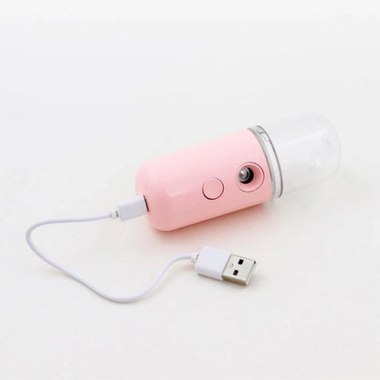 Nano Anti-Aging and Hydrating Facial Sprayer - Compact, Rechargeable Skin Care Device with Sanitizing Capabilities