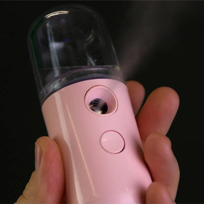 Nano Anti-Aging and Hydrating Facial Sprayer - Compact, Rechargeable Skin Care Device with Sanitizing Capabilities