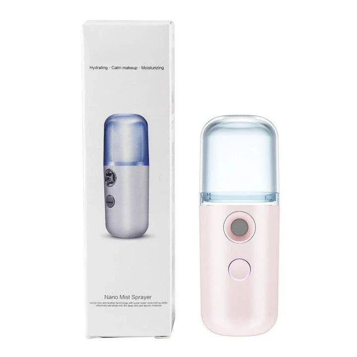 Nano Anti-Aging and Hydrating Facial Sprayer - Compact, Rechargeable Skin Care Device with Sanitizing Capabilities