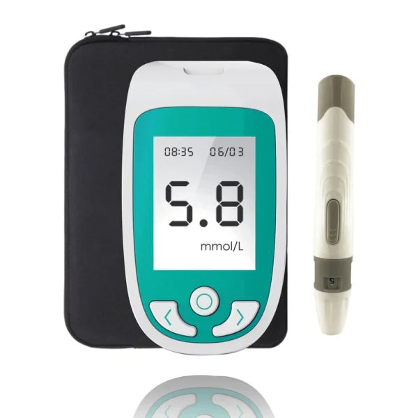 Comprehensive 3-in-1 health monitor for cholesterol, glucose, and uric acid tracking with automatic strip recognition and fast results