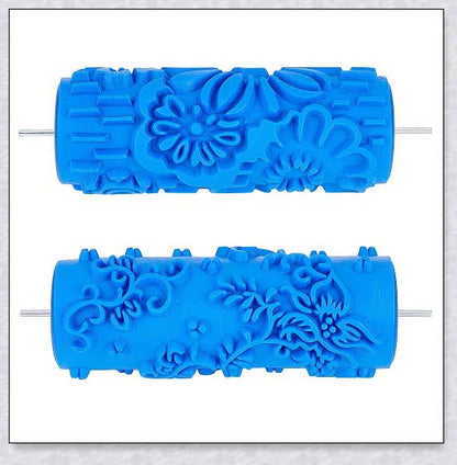 Rubber Roller Brush Tool Set for creating 3D pattern wallpaper designs on walls, furniture, and more