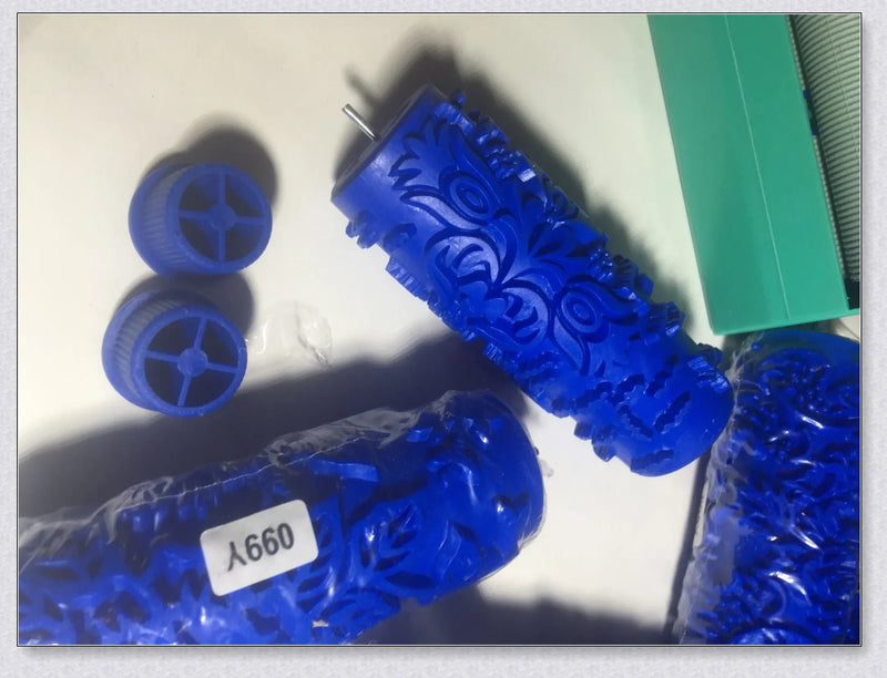 Hhomeenjoy Roller And Patterned Paint Machine Wall Tools 5 Rubber Roller Brush Tool Set 3D Pattern Wallpaper